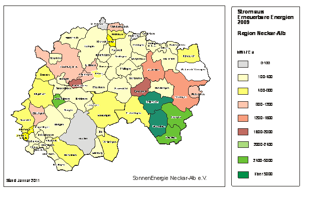 Grafik Erneuerbare Energien 2009